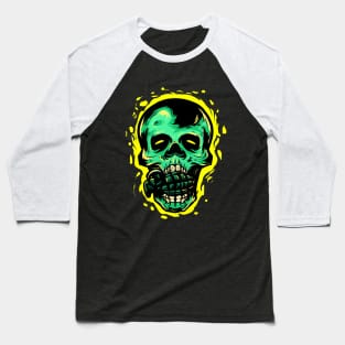 SKULL NADE GREEN ARMY Baseball T-Shirt